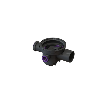 Wpust piwniczny z syfonem dwa dopływy DN 50, jeden dopływ DN 70 z zaślepką