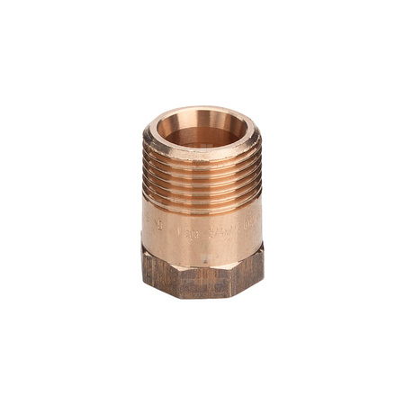 Nypel przejściowy VIEGA 3243 jednoczęściowy, brąz / brąz, 3/4'' x 1/2'' (gz x gw), 31 mm, (głębokość: 16 mm)