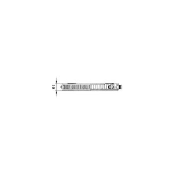 Grzejnik płytowy typ 11 KERMI Profil-V, prawy, z osłonami wym. 400 x 2300 mm, kolor biały, moc 1603 W