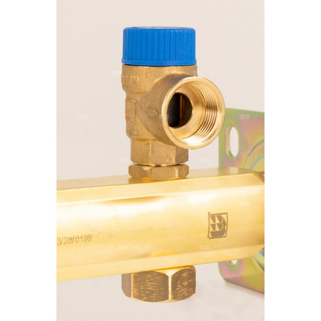 Zespół przyłączeniowy AFRISO BSB 3/4'' GW x GW, max. 6 bar + wskaźnik ciśnienia