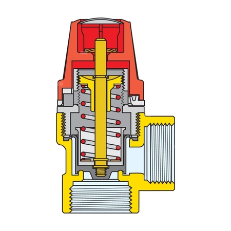 Zawór przelewowy CALEFFI 311 mosiądz 3 bar GW 1/2''