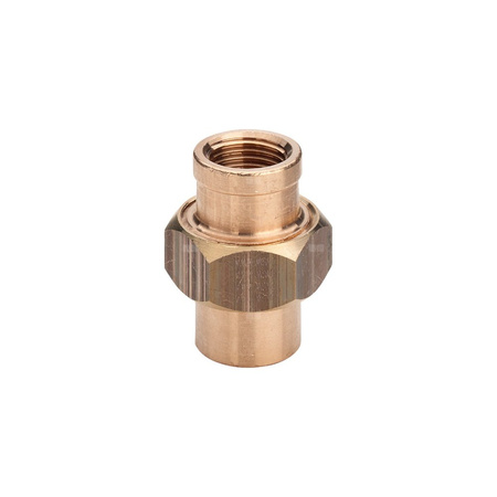 Dwuzłącze, uszczelnienie stożkowe VIEGA 3340 trzyczęśc., brąz / brąz, 1/4'' (gw x gz), 38 mm, (głębokość: 16 mm)