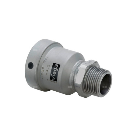 Złącze przejściowe Megapress VIEGA 42113 jednoczęściowy, stal (cynk/nikiel) / stal, DN 32 x 1'' (MZ x GZ), 83 mm