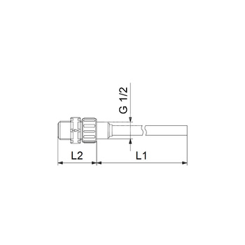 Zawór tworzywo sztuczne dł.100mm GRUNDFOS