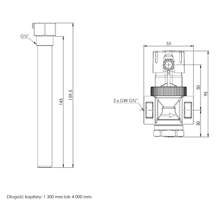 Zawór bezpieczeństwa AFRISO TAS mosiądz GW x GW 3/4''