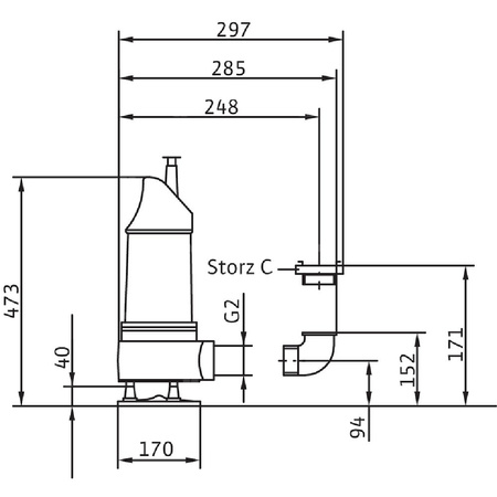 Pompa zanurzeniowa do ścieków WILO EMU KS 12 D żeliwo 3 x  400 V, moc 1.9 W 50 Hz