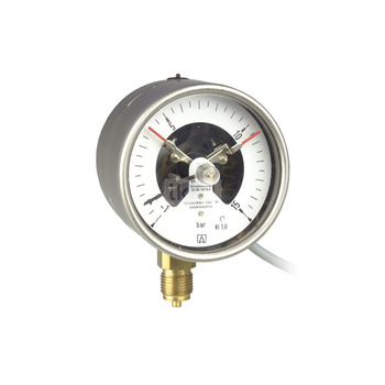 Manometr z rurką Bourdona AFRISO RF kontaktowy magnetyczny MK2 -1/9 bar G1/2B radialne fi 100 mm, kl. 1,0%