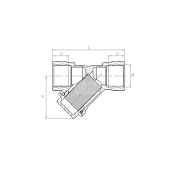 Filtr skośny do gazu Rp 3/4"