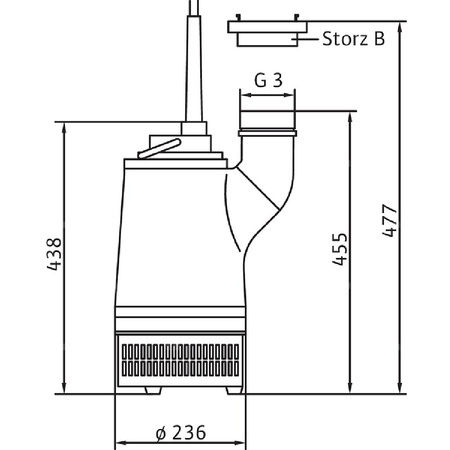 Pompa zanurzeniowa do ścieków WILO EMU KS 24 D SVA+V żeliwo 3 x  400 V, moc 2.85 W 50 Hz