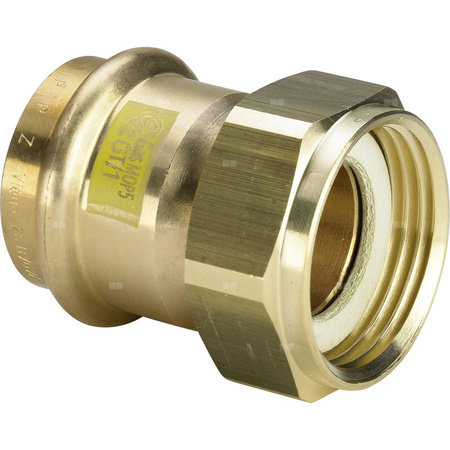 Złącze VIEGA 2666 dwuczęściowy, brąz / brąz, 1/2'' x 18 mm (gw x mz), 46 mm