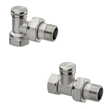 Raditec DN15 - Grzejnikowy zawór odcinający, prosty z gwintem zewnętrznym G 3/4"