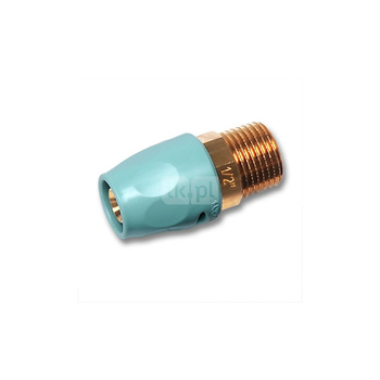 Nypel SANHA 3fit Push dwuczęściowy, Cu, 14 mm x 1/2'' (ww x GZ)