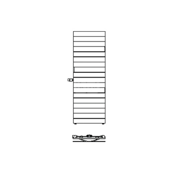 Grzejnik dekoracyjny Kermi TABEO-V 1437x101x500mm QN 767,RAL9016,zawór po prawej