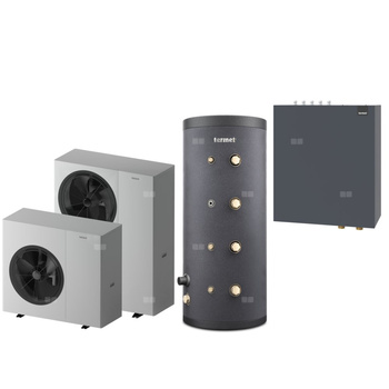 Pakiet 2 - Pompa ciepła powietrzna powietrze-woda monoblok TERMET Heat Platinum 13 EVI/DC 9.5 kW 380 V + Zasobnik buforowy TERMET ENERGY 200 + Moduł hydrauliczny T-BOX 13 PG HP