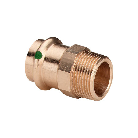 Złącze przejściowe Sanpress VIEGA 2211 jednoczęściowy, brąz / brąz, 14 mm, 3/8'' (mz x gz)