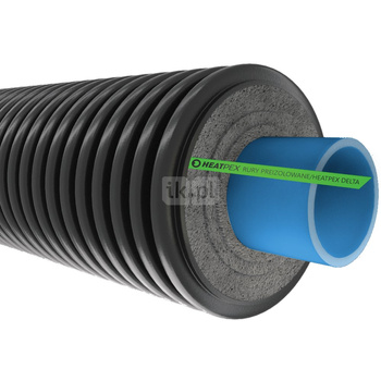 Rura preizolowana HEATPEX DELTA PE 1 x pe100 40 / 110 mm, izolacja pe