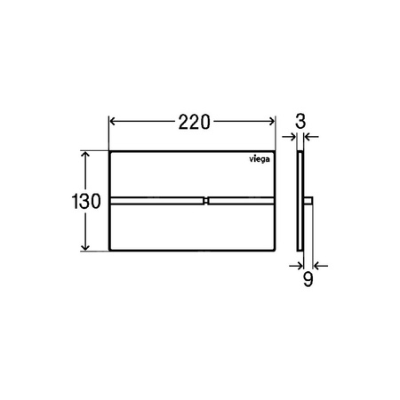 Przycisk uruchamiający do WC Prevista Visign for More 204 elektroniczna/-y nr wzoru 8624.1 płytka maskująca: stal nierdzewna czarny matowy klawisz: metal czarny matowy