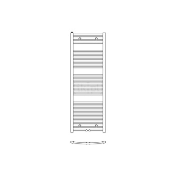 Grzejnik drabinkowy KERMI B20, wym. 764 x 440 mm, kolor biały, moc 315W