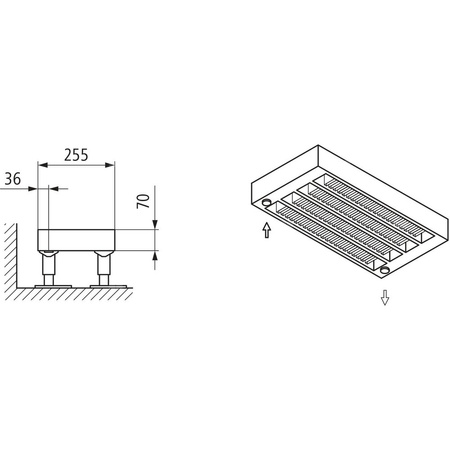Konwektor Kermi Konvektor Typ54 BH70x255x1300mm QN1333, weiß, 6bar, o. Abd, AB 12
