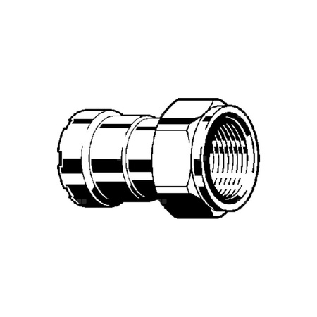 Złącze przyłączeniowe Megapress VIEGA 4263 redukcja jednoczęściowy, stal (cynk/nikiel), 1'' x 1 1/4'' (mz x gw), 79 mm z uszczelką