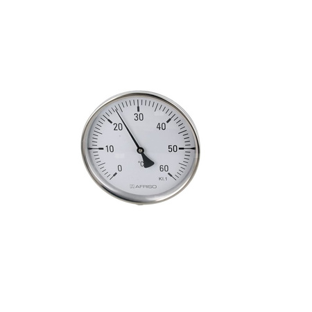 Termometr bimetaliczny AFRISO BiTh I, D211 fi 160 mm 0…60'C tuleja 150 mm połączenie ax