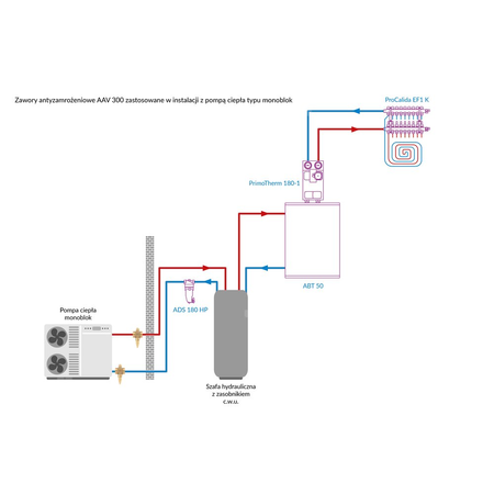 Zawór antyzamrożeniowy AAV 300, G1 1/4'', PN10, Kvs 70 m3/h, temp. otwarcia 3'C AFRISO