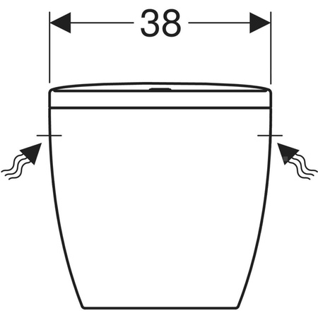 Spłuczka nasadzana Koło Idol, spłukiwanie dwudzielne, przyłącze wody z boku