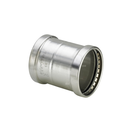 Mufa Sanpress VIEGA 23155XL jednoczęściowy, stal nierdzewna (stan surowy) / stal nierdzewna (stan surowy), 88,9 mm (mz x mz), 125 mm
