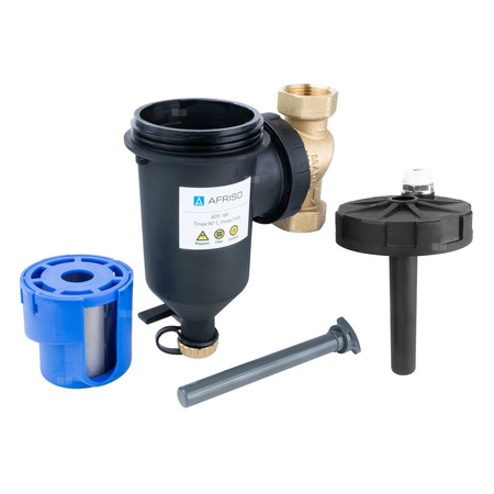 Separator AFRISO ADS 160, do C.O., do klimatyzacji, 3 bar / 90'C, 1'' (GW), z wkładem magnesowymInstalacje i źródła ciepła, z izolacją