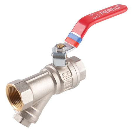 Zawór kulowy FERRO F-POWER 1/2'' GW, uchwyt: dźwignia