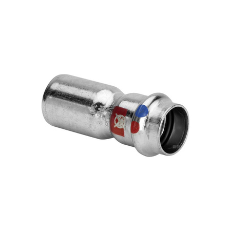 Złącze Prestabo VIEGA 11151LF redukcja jednoczęściowy, stal (ocynk galwaniczny/elektrolityczny) / stal (ocynk), 35 mm x 28 mm (kw x mz), 67 mm, (głębokość: 43 mm) z uszczelką