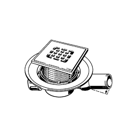 Advantix-odpływ łazienkowy nr wzoru 4935.2 DN: 50 odpływ poziomy