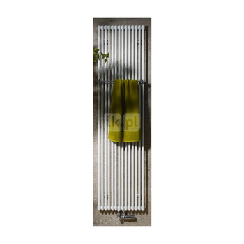Grzejnik Zehnder Kleo Bar KLPV-120-10 - 10 elem., kolor (Code0521) White Quartz, typ złącza Code 3470, konsole ścienne C5, kolor mocowania - kolor grzejnika, ilość zest. naściennych 4