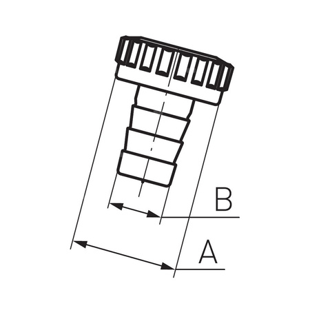 Końcówka do zaworu czerpalnego FERRO, 1'' (GZ x przyłącze do węża)