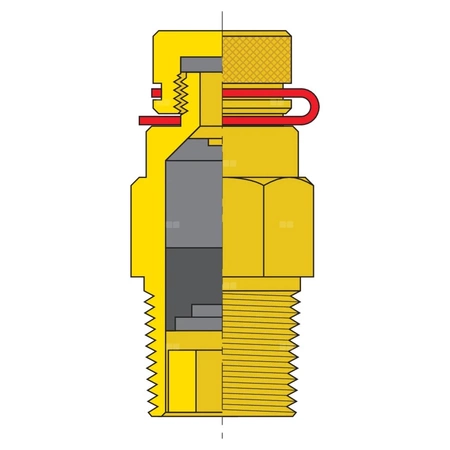 Para króćców pomiaru ciśnienia/temperatury 1/4"