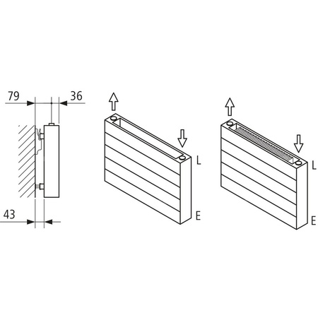 Grzejnik płytowy typ 22 KERMI HHN wym. 490 x 1100 mm, kolor biały, moc 1615 W