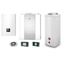 Pakiet - Kocioł gazowy jednofunkcyjny WOLF FGB-24 kondensacyjny wiszący 5.3 - 20.7 kW + Czujnik c.w.u. + RegulatorBM-2 + RekuperatorCWL 400L + Zasobnik c.w.uVulcan 200L stojący