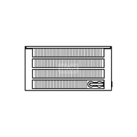 Konwektor Kermi V-Kon S Typ44 BH280x255x1900mm QN4117, weiß, 6 bar, o. Abd., Vent. re
