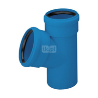 Trójnik MAGNAPLAST Ultra dB UDBEA 45' PP-m DN 125 x DN 125 x DN 125 (ww x ww x wz), kolor niebieski
