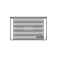 Konwektor Kermi V-Kon S Typ55 BH140x316x600mm QN1078, weiß, 6 bar, m. Abd., Vent. re